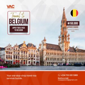 Belgium visit visa application from the best travel agent in nigeria
