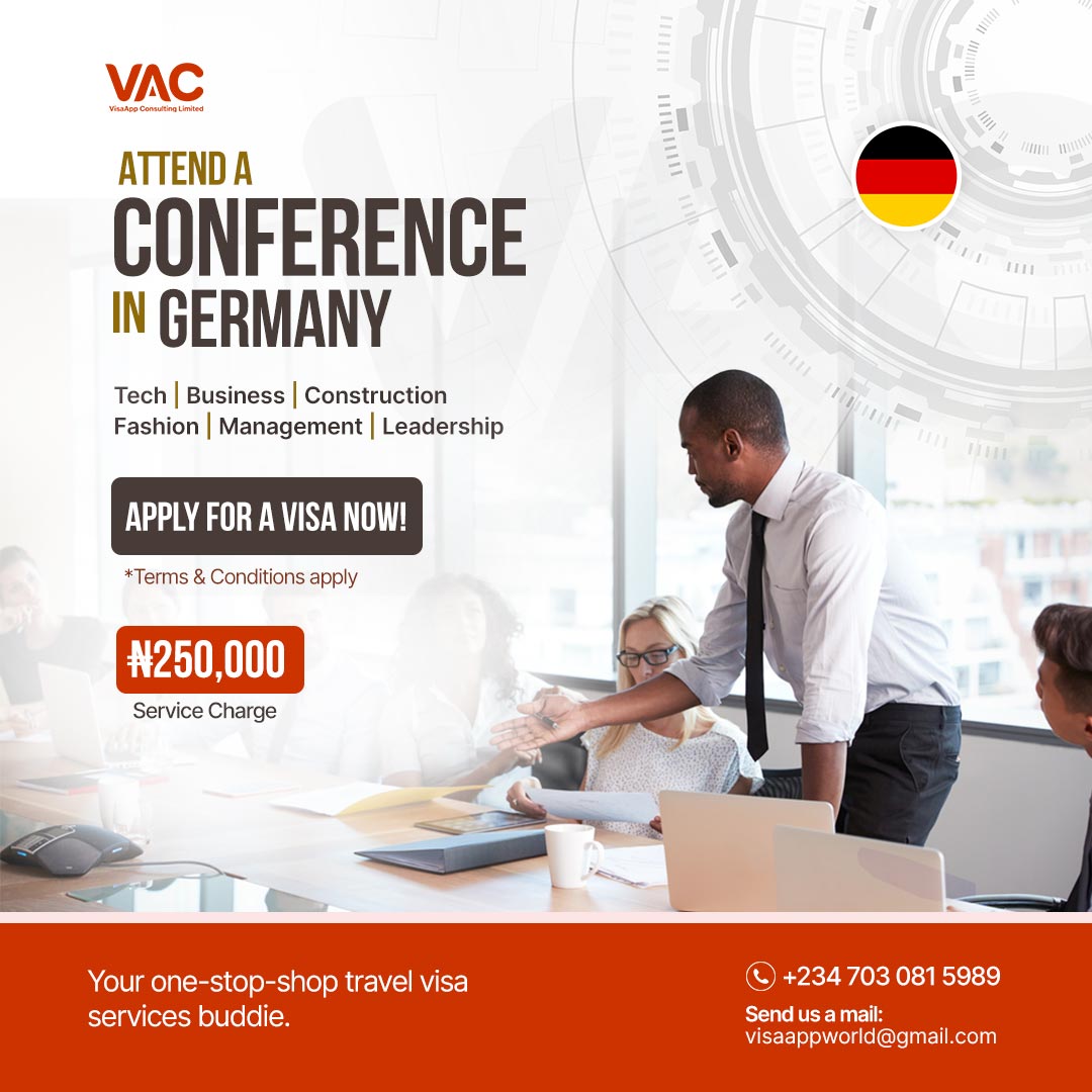 Conference in Germany visa application from the best travel agent in Nigeria