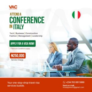 Italy Conference visa application from the best travel agent in nigeria