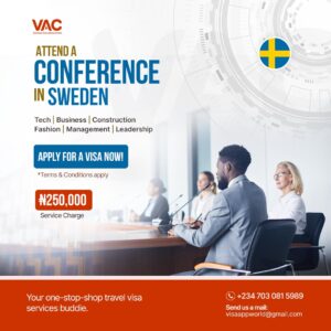 Sweden Conference visa application from the best travel agent in nigeria