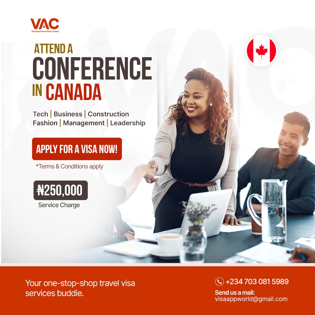 Canada conference visa application from the best travel agent in nigeria