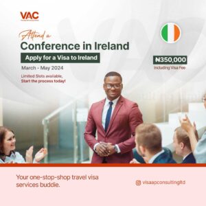 Conference in Ireland vis application from the best travel agent in nigeria.