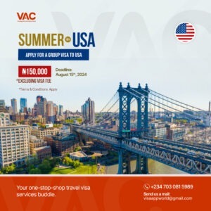 Summer in USA visa application from the best travel agent in nigeria