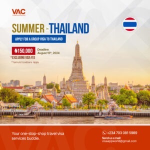 Summer in Thailand visa application from the best travel agent in nigeria