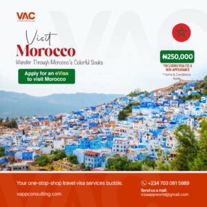 Morocco visa application from the best travel agent in nigeria