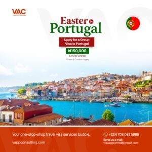 Portugal visa application from the best travel agent in nigeria