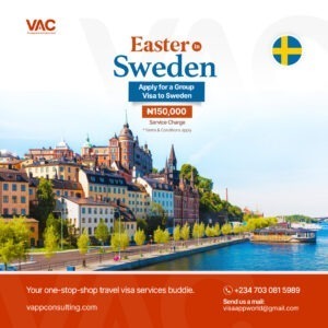 Sweden visa application from the best travel agent in nigeria